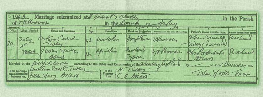 Arthur-Cecil-Tivey-and-Doreen-Mary-Briers-Marriage-Certificate