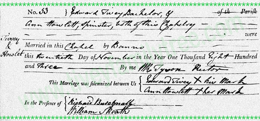Edward-Tivey-and-Ann-Howlett-Marriage-Certificate
