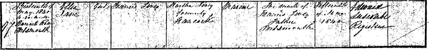 Ellen-Jane-Tivey-Born-1840-Portsmouth-Birth-Certificate