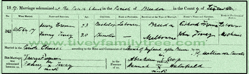 Fanny-Tivey-and-Henry-Foreman-Marriage-Certificate
