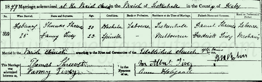 Fanny-Tivey-and-Thomas-Shreeve-Marriage-Certificate