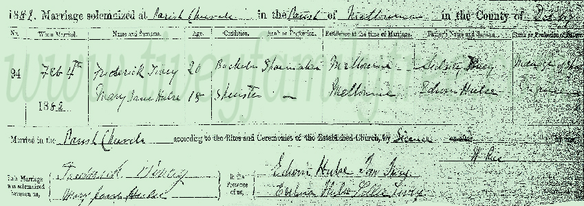 Frederick-Tivey-and-Mary-Jane-Hulse-Marriage-Certificate